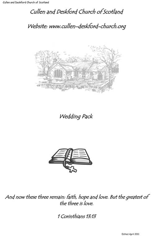 cullen and deskford church wedding information pack